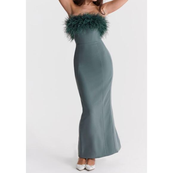 House of CB Juliene Eucalyptus Maxi Dres Size XS Extra Small - Picture 7 of 9